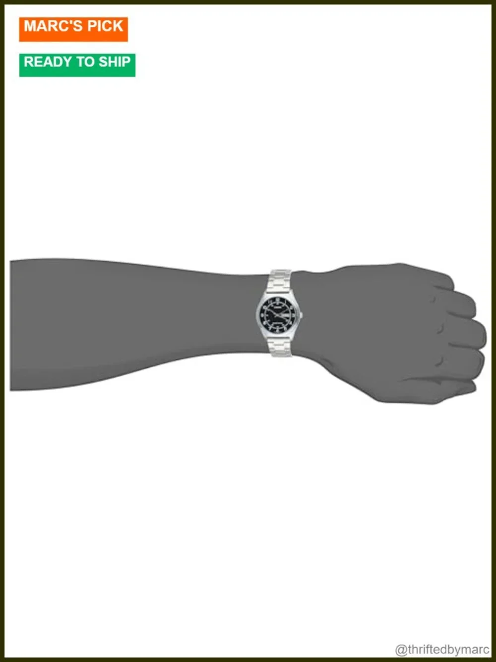 Stainless Steel Dress Watch with Day/Date Display